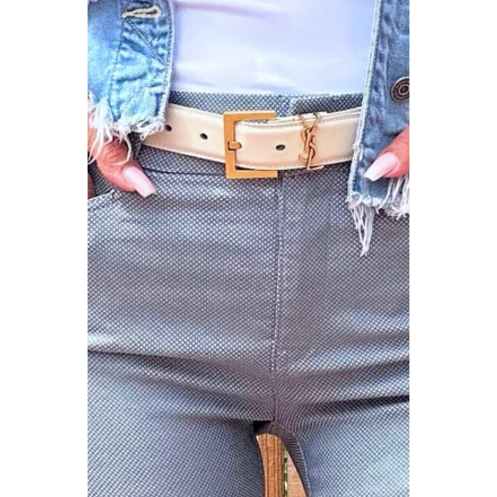 Bevy Flog Navel Platinum Blue Diamond Pants Womens 25 $220 Retail - Picture 2 of 8